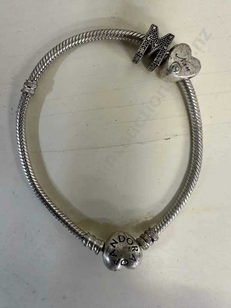 Pandora Bracelet With 2 x Charms Stamped 925 Image 1++